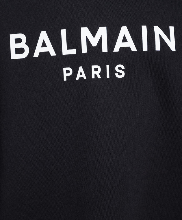 Balmain Black sweatshirt with logo print BH1JQ005BB65 image 5