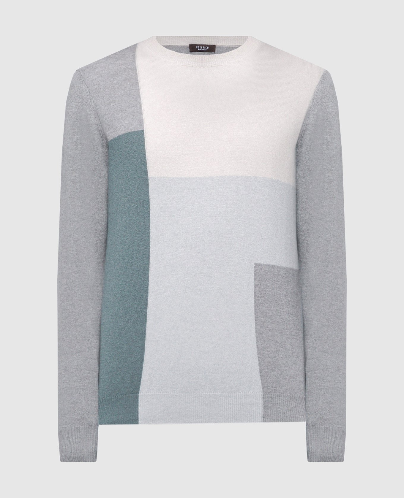 Jumper made of wool, silk and cashmere in a geometric pattern