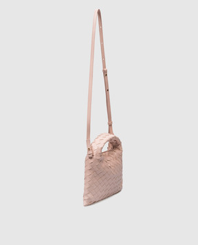 Bottega Veneta Розовая кожаная сумка кросс-боди Hop 777586V3IV1