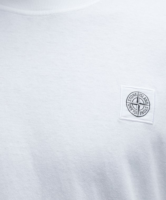 Stone Island White t-shirt with logo patch 791523757 image 5
