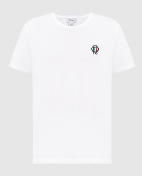 Dolce&Gabbana Белая футболка с вышивкой логотипа M8C03JFUECG