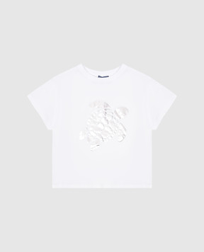 Vilebrequin Дитяча біла футболка Gitty з принтом GYTC4P06