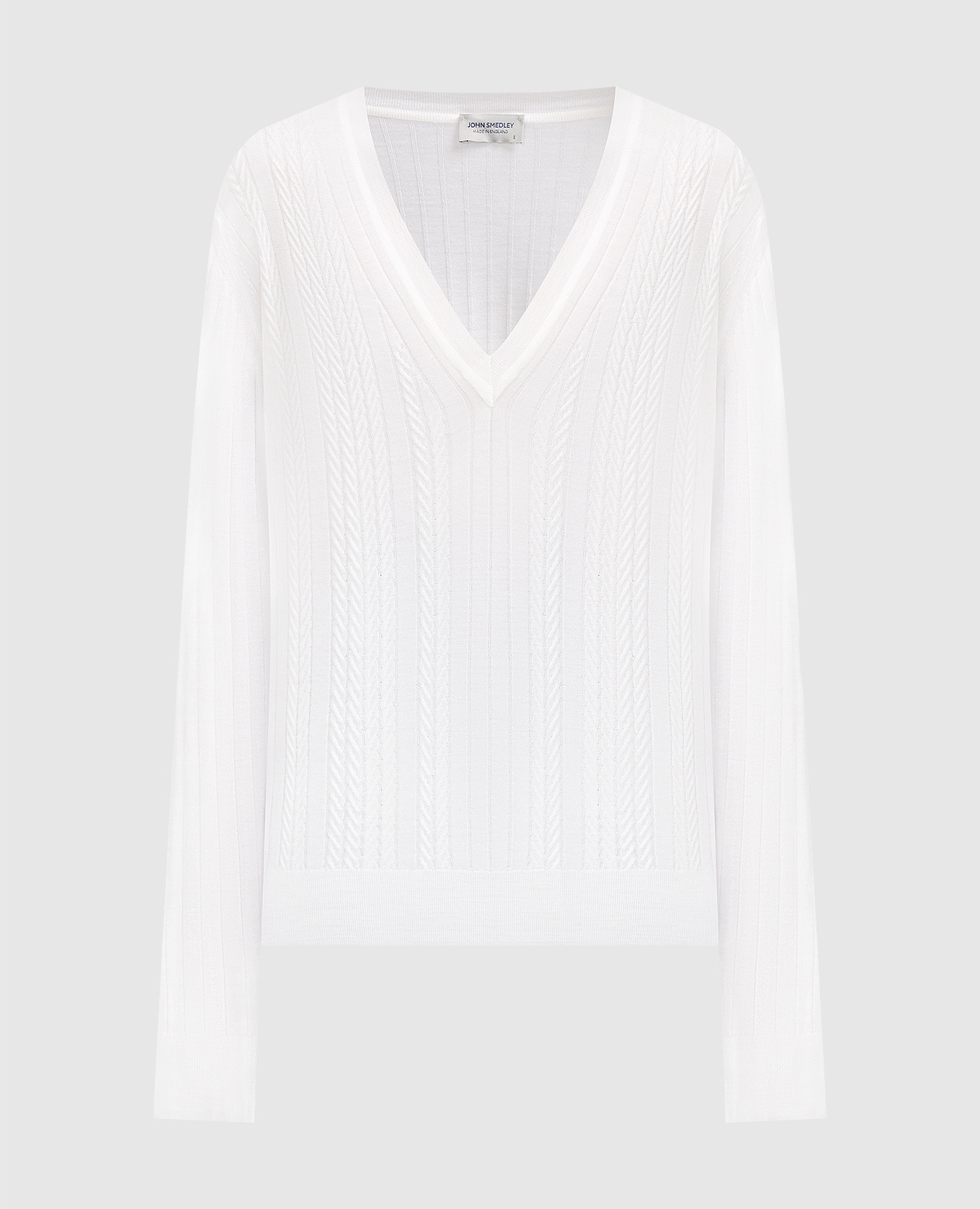 Белый пуловер Maura из шерсти