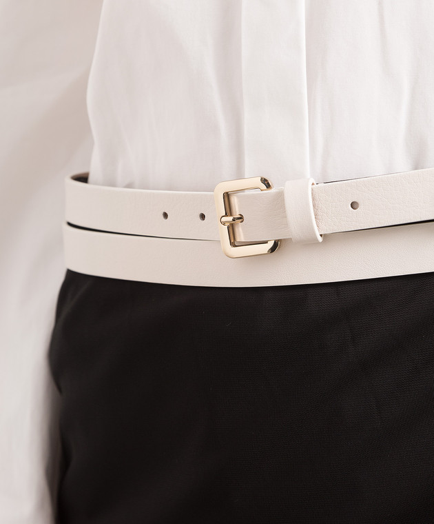 Max Mara MALAGA white leather belt MALAGA изображение 2