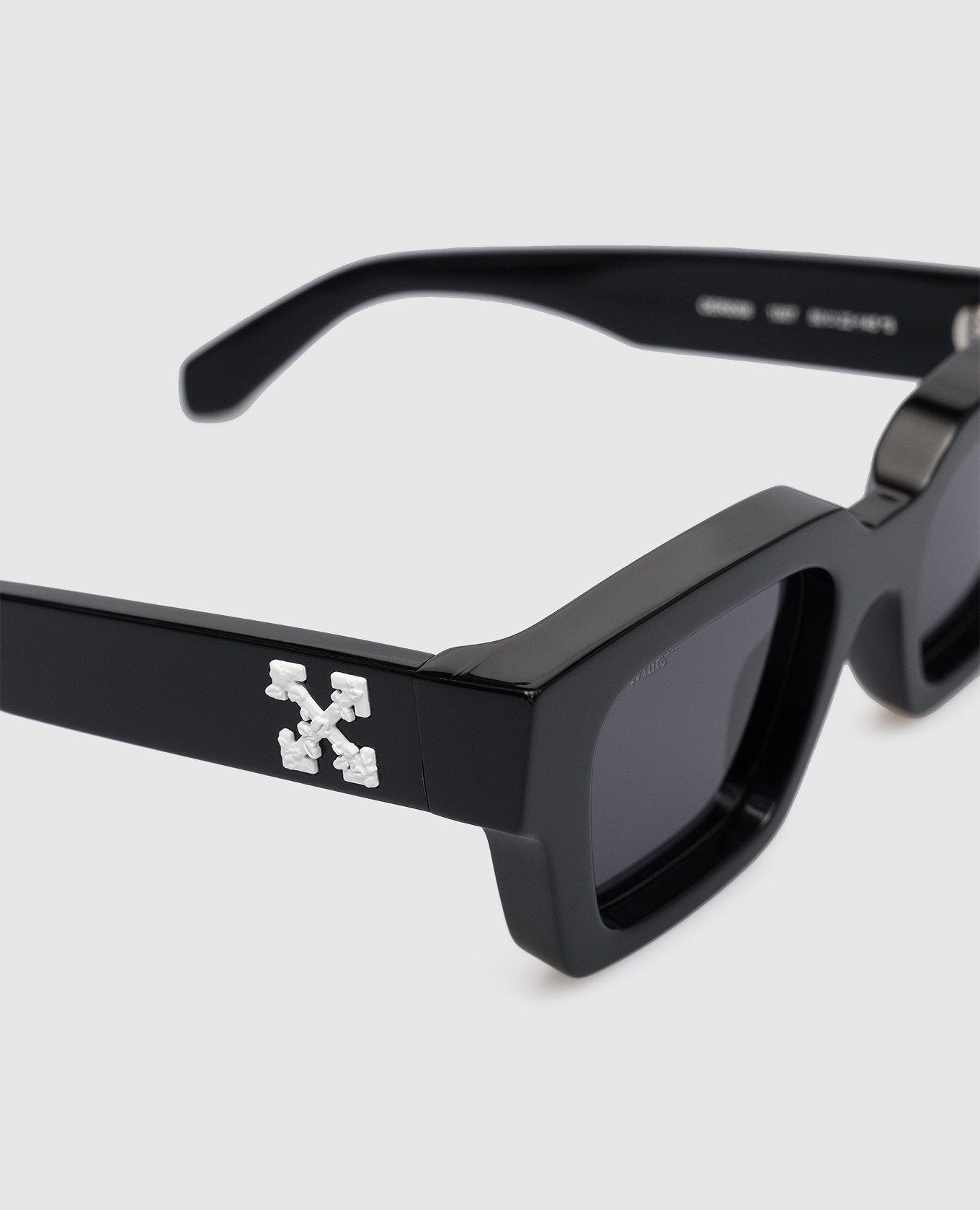 Off-White Черные солнцезащитные очки Virgil с логотипом OERI008C99PLA001 изображение 6