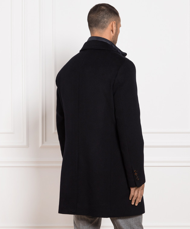 MooRER Black wool and cashmere coat HARRISLE image 4