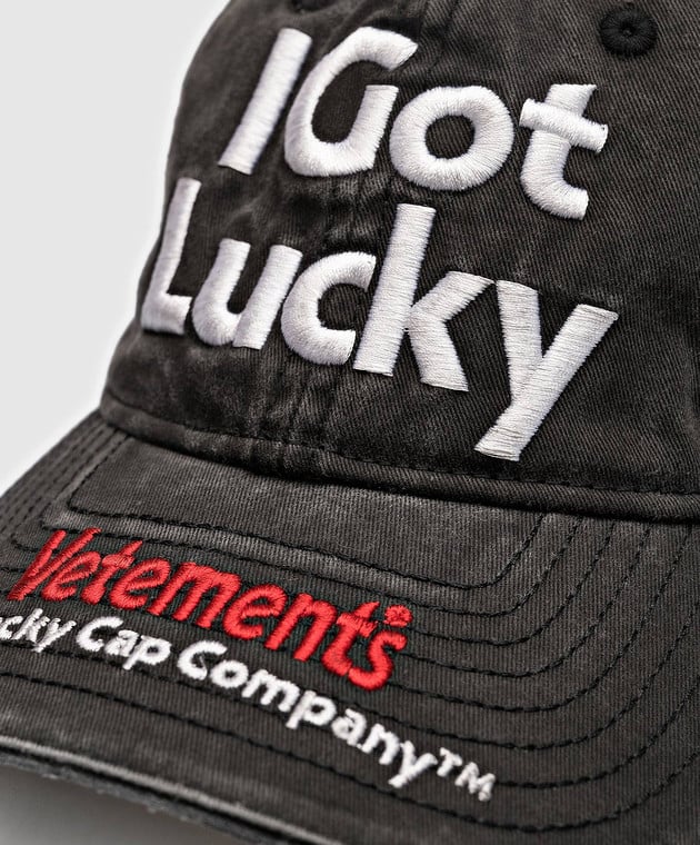 Vetements Gray cap with embroidery UE54CA160B image 4