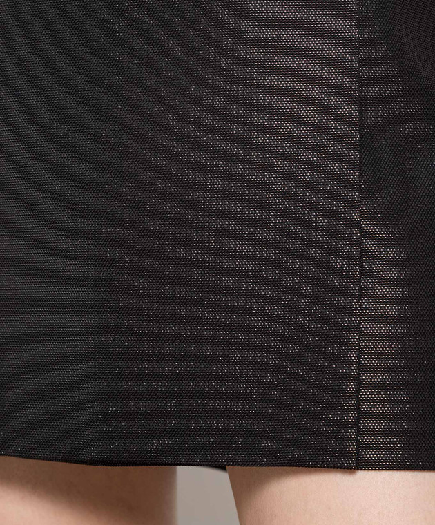 Max Mara Sportmax Черная юбка мини на запах EBRIEN изображение 5