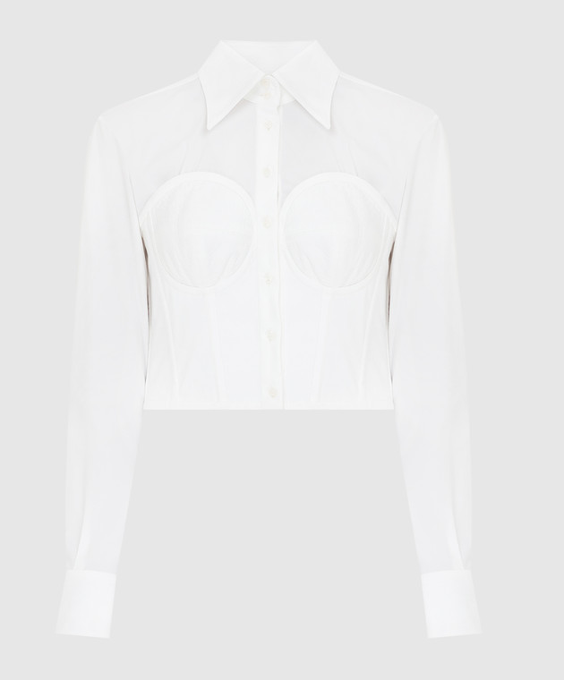 Dolce&Gabbana Біла сорочка-бюстьє F5P57TGDAJP