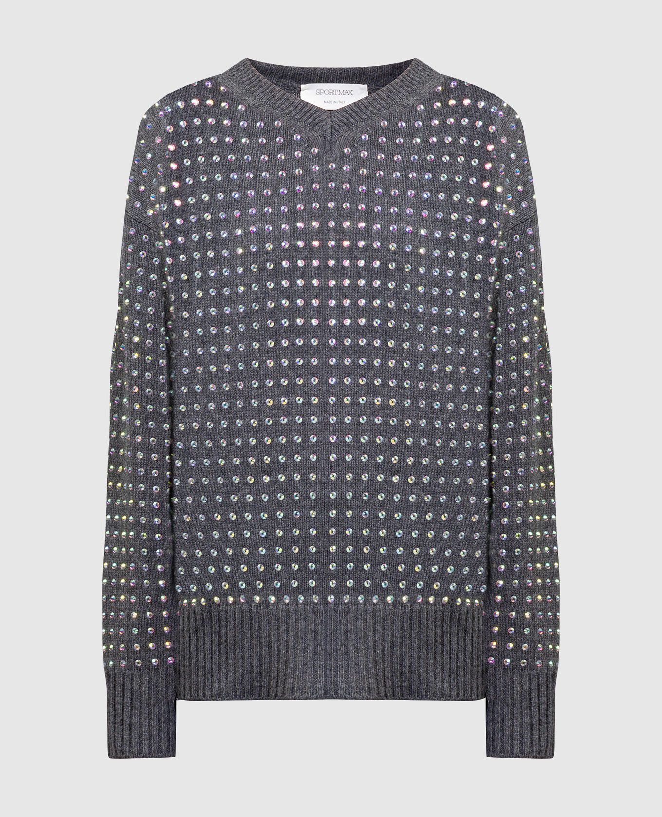 Uta gray pullover with crystals