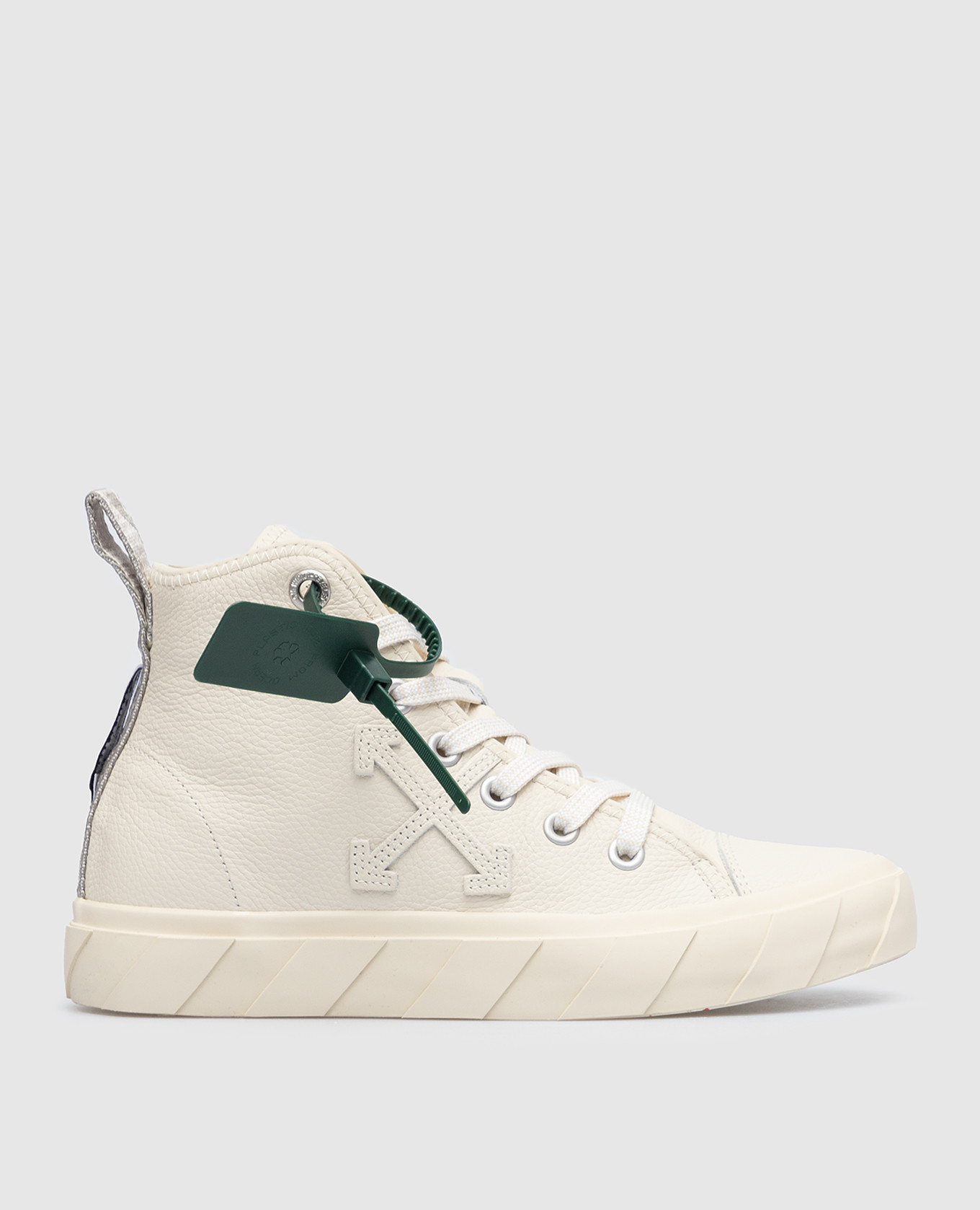 

Бежевые кожаные хайтопы Mid Top, Бежевый, Кеды