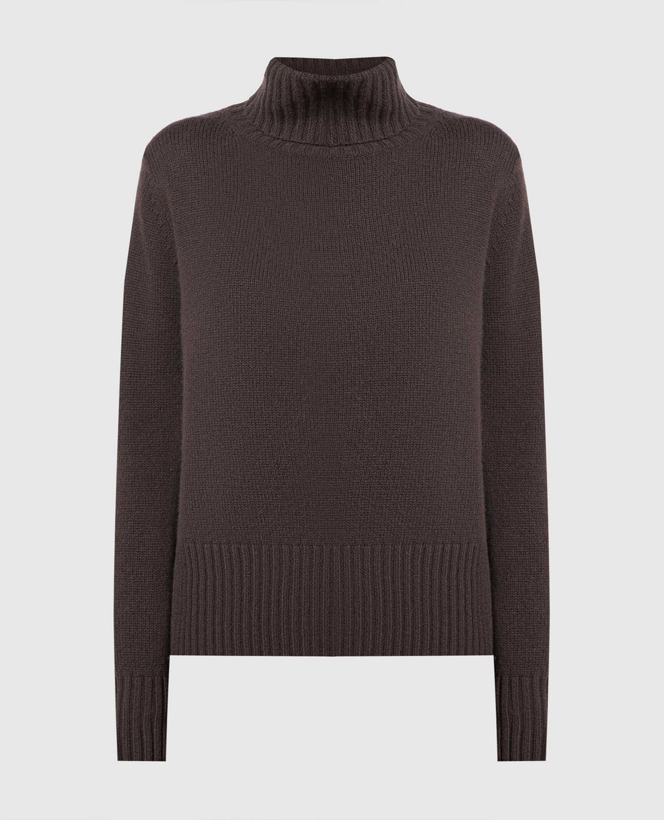 Brown wool and cashmere sweater