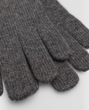 Brunello Cucinelli Перчатки серые из кашемира M2293118