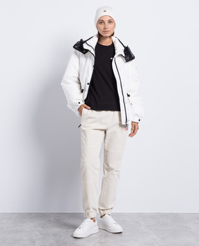 Moncler Grenoble Бежевые вельветовые джогеры с логотипом 2A00001595EO