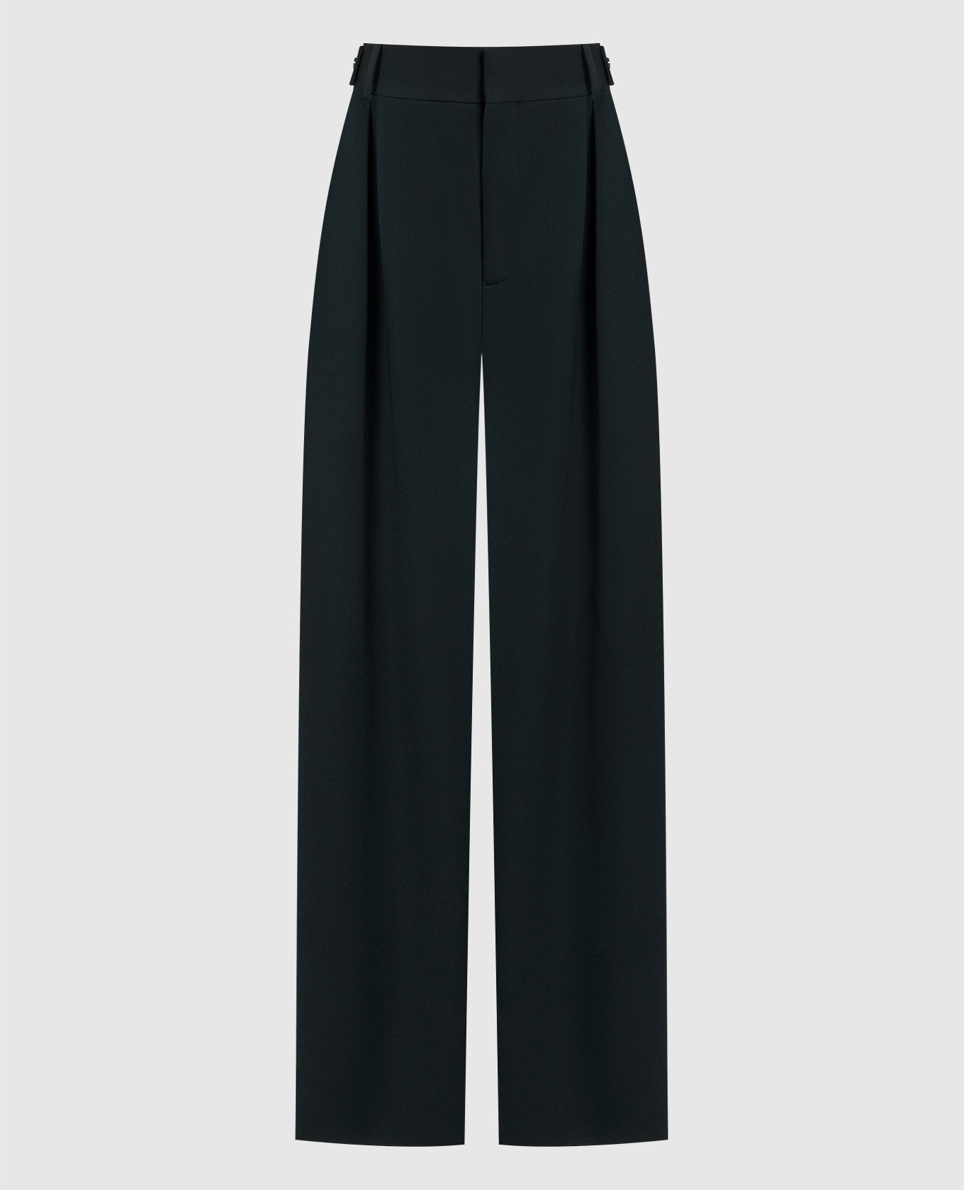 

Зеленые брюки из шерсти, Зеленый, Зауженные брюки