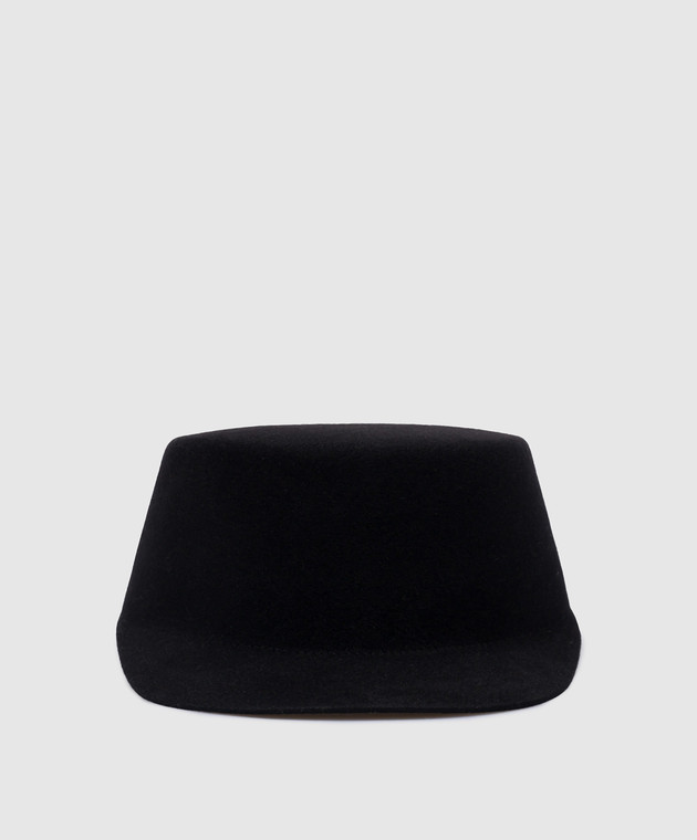 Agnona Black cap made of wool AK0603YU1125