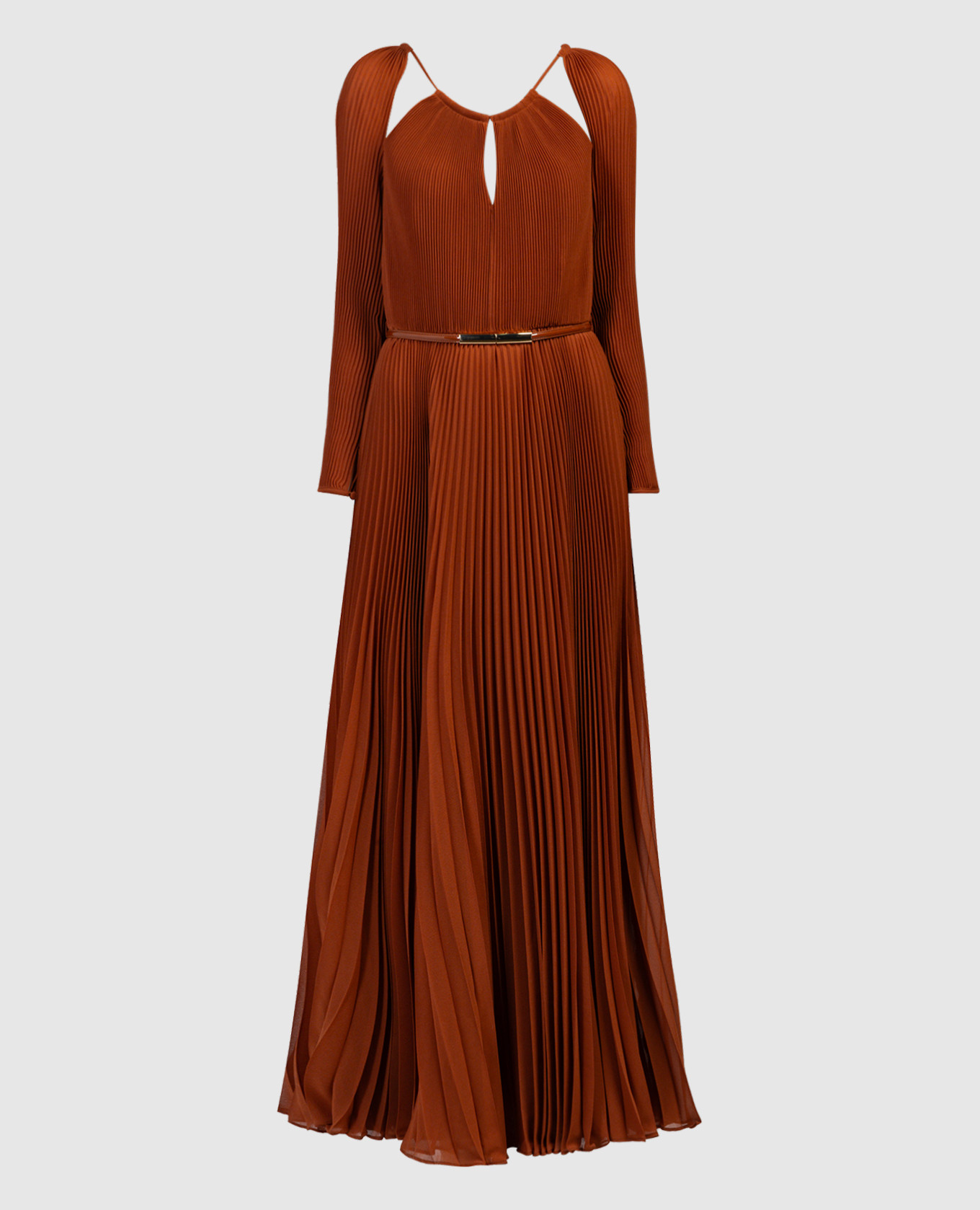 

Коричневое платье-плиссе Afa, Коричневый, Повседневные платья