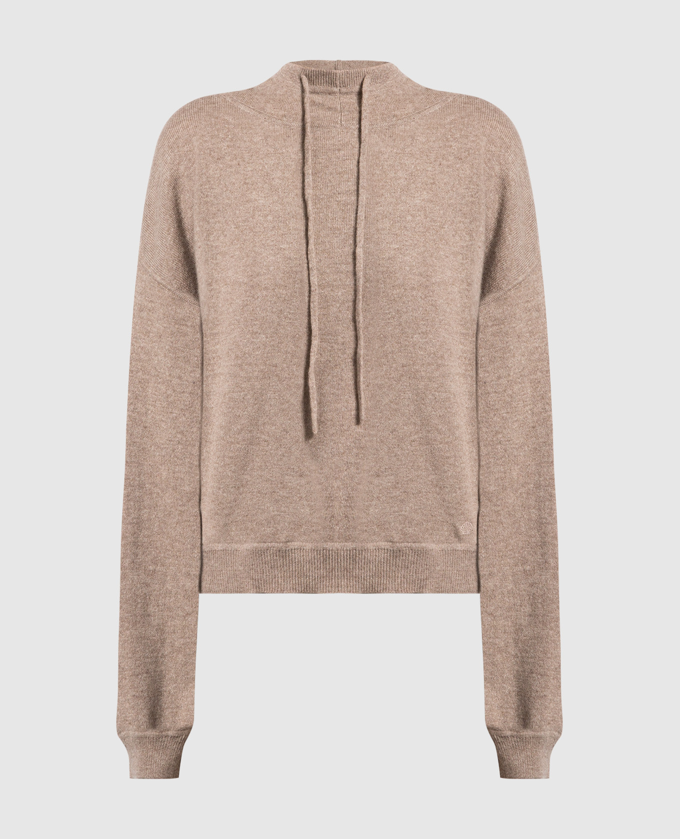 Brown cashmere hoodie