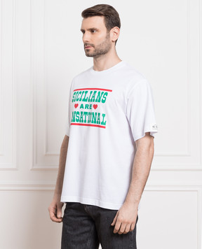 Dolce&Gabbana Біла футболка з принтом G8QI6TFU7EQ
