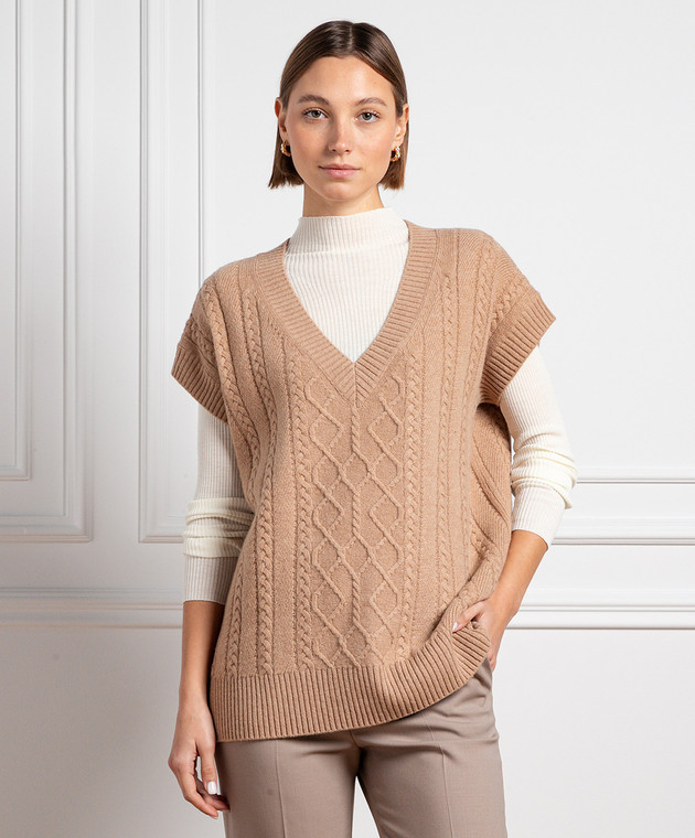 Ballantyne Brown vest made of wool in a pattern B1S1117W113 image 3