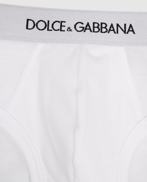 Dolce&Gabbana Дитячий набір білих трусиків-сліпів з логотипом L4J700G7OCT