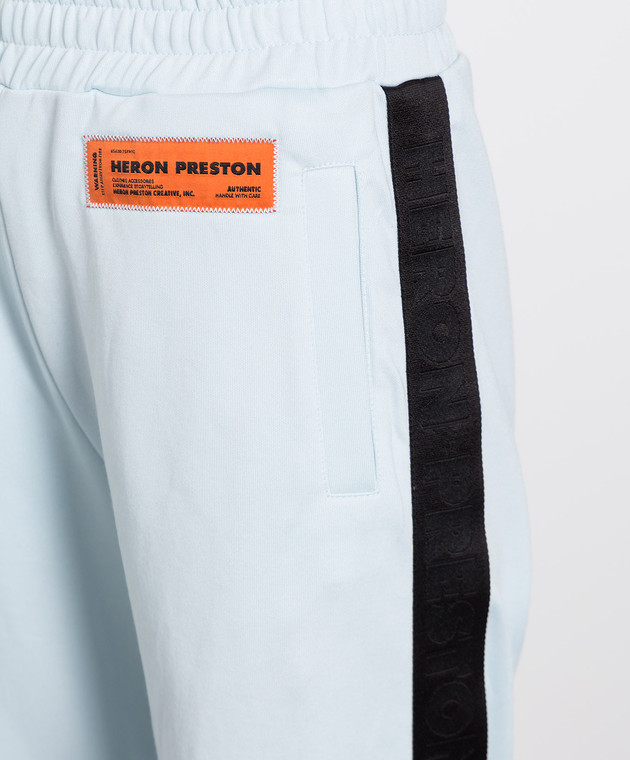 Heron Preston Блакитні спортивні штани із брендованими лампасами HWCJ002S22JER001 зображення 5