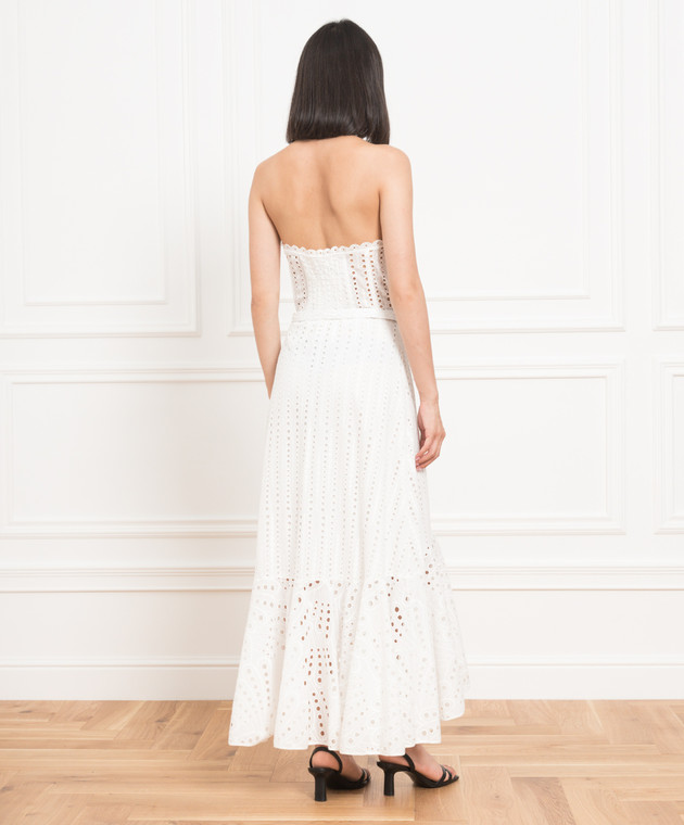 Charo Ruiz Біла сукня-бюстьє Aurora з вишивкою бродері англіз 223622 зображення 4