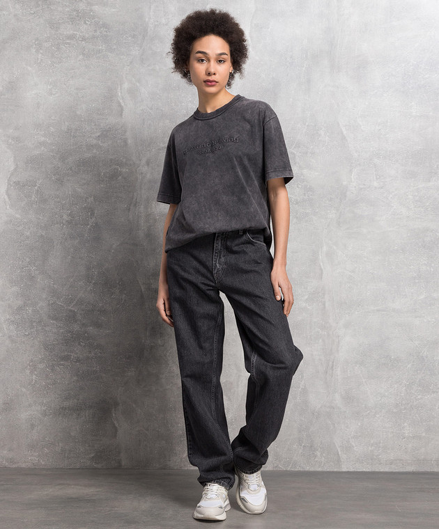 Alexander Wang Серая футболка с логотипом UCC1231602 изображение 2