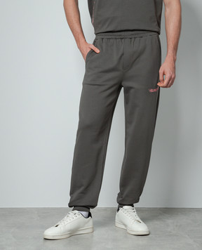 Helmut Lang Сірі джогери з принтом логотипа N09HM210