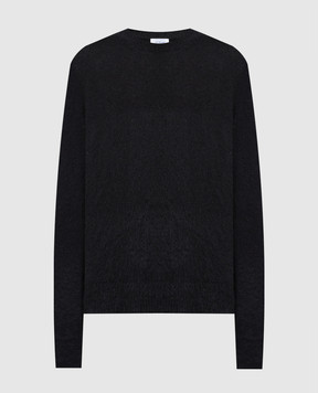 Off-White Черный свитер с контрастным логотипом OMHE170F23KNI001