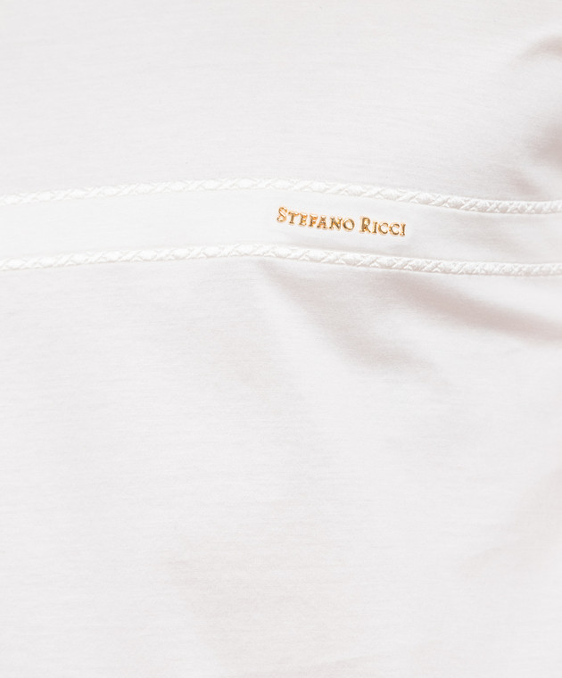 Stefano Ricci White t-shirt with logo MNH3202370TE0001 image 5
