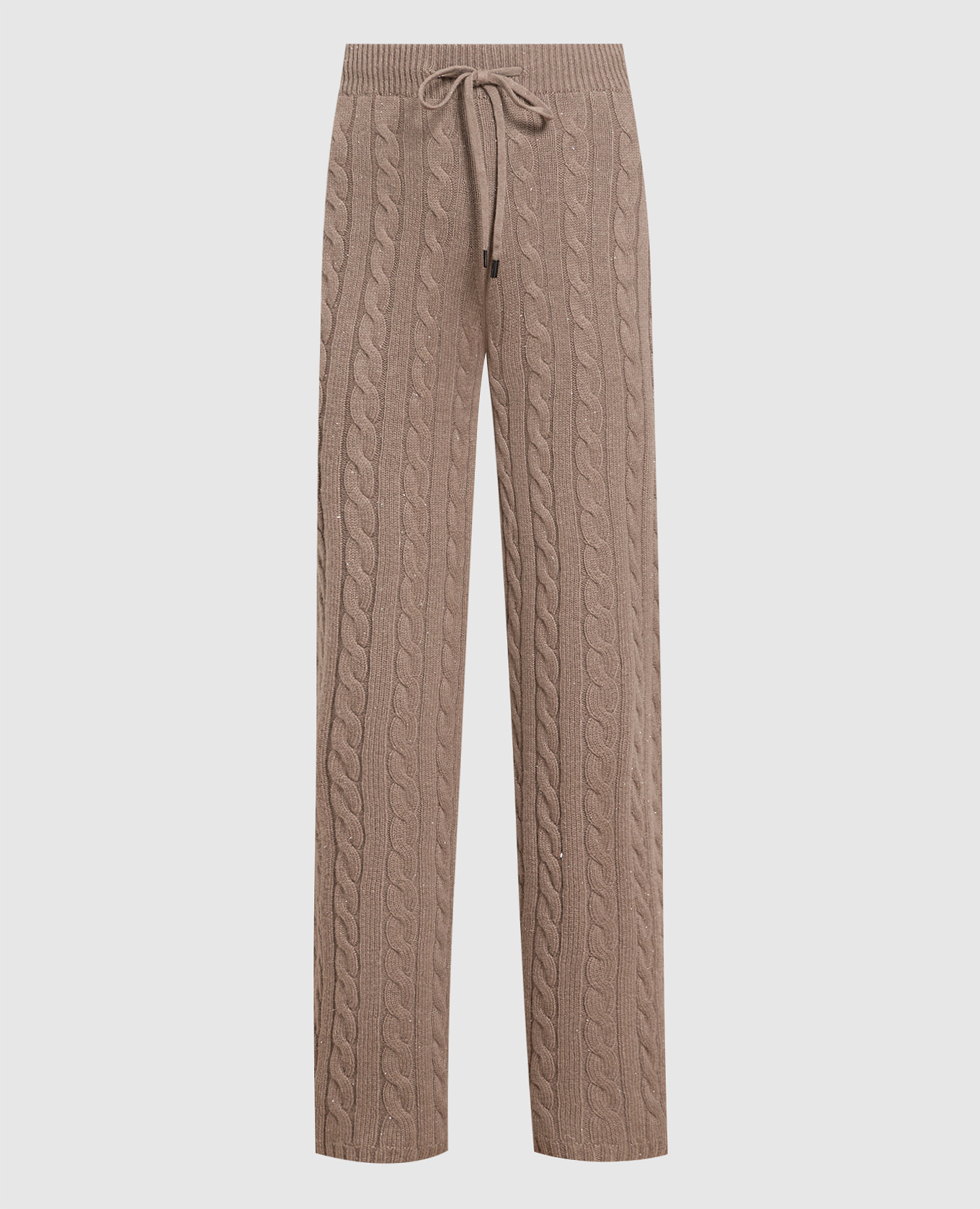 Brown pants with lurex