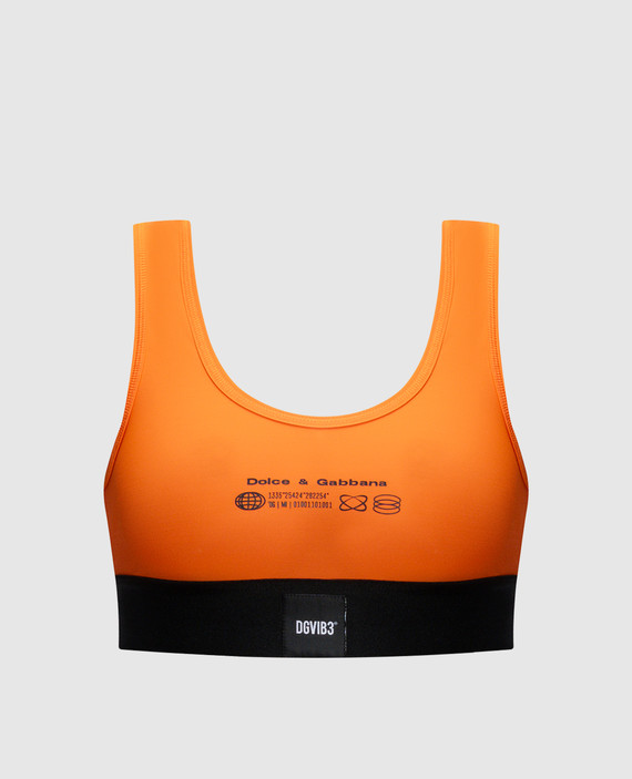 Orange top with DGVIB3 print