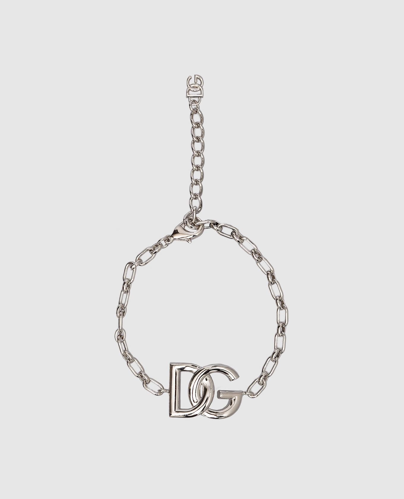 Серебристый браслет с логотипом DG