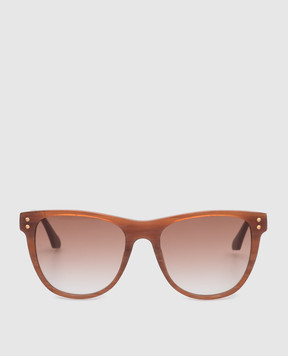 Twinset Коричневые солнцезащитные очки с логотипом. 999TZ4043