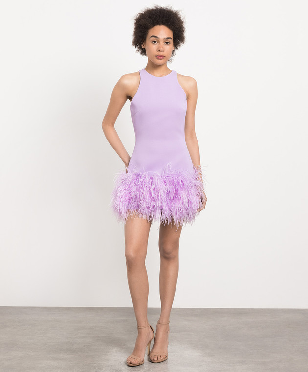 David Koma Violet mini dress with ostrich feathers SS23DK46D image 2