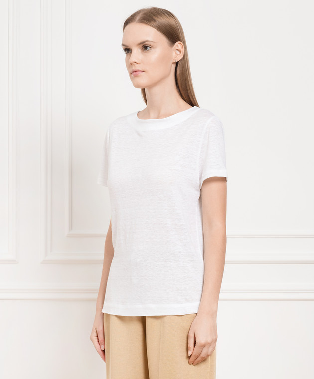 Loro Piana White linen T-shirt FAM0720 image 3