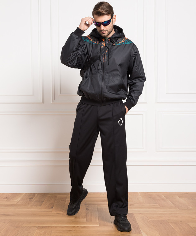 Marcelo Burlon - Черная куртка с принтом LINES WINGS