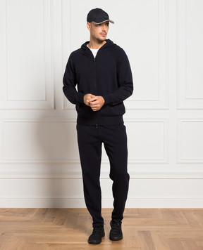 Loro Piana Синие спортивные брюки из кашемира FAM1822