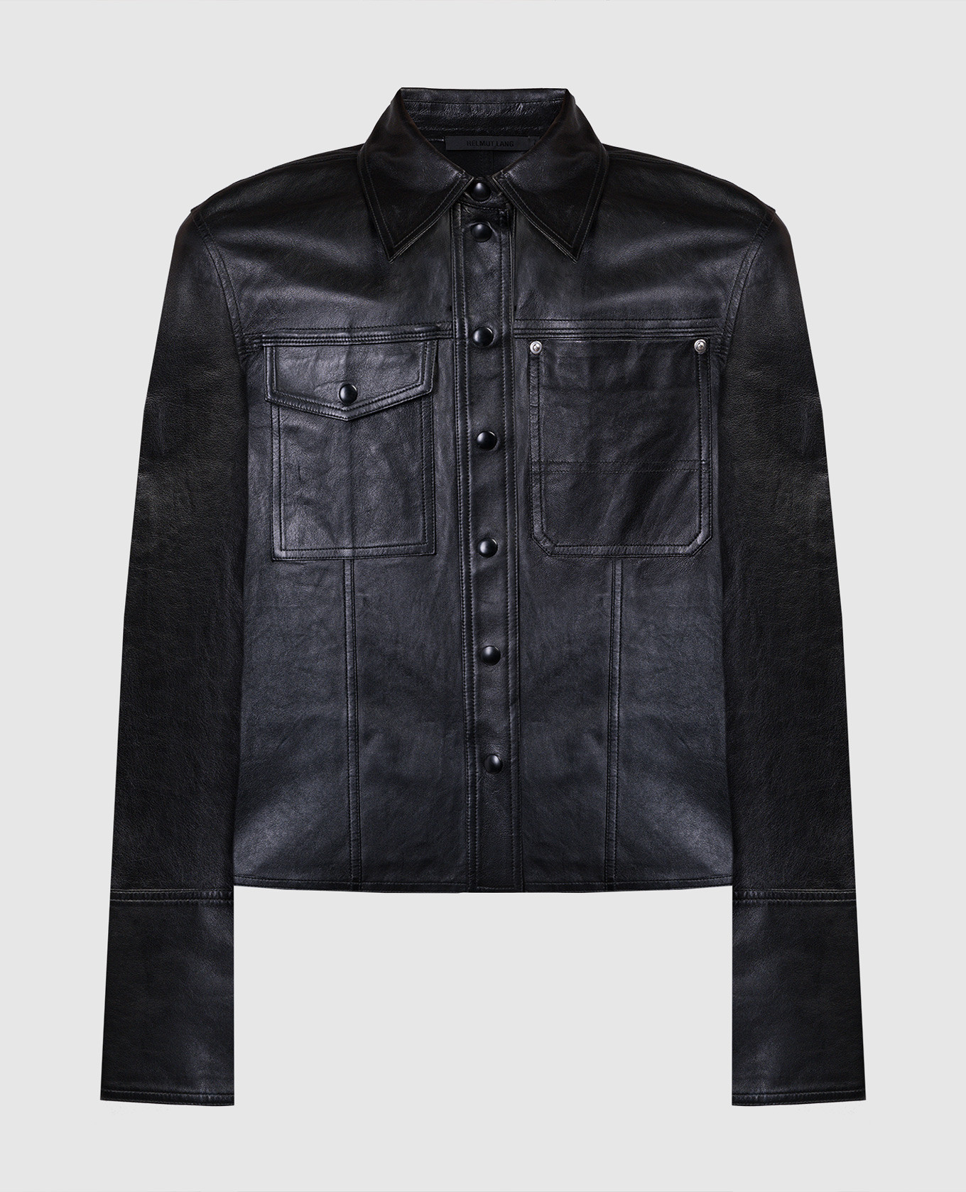 Helmut Lang - Black leather shirt N06HW507 - buy with Greece delivery at  Symbol