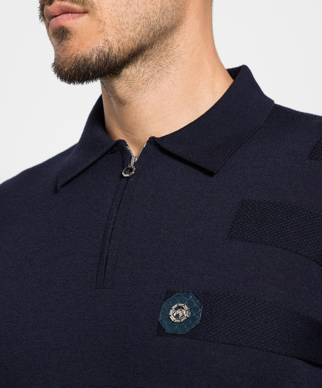 LONG SLEEVED THREE BUTTON POLO by STEFANO RICCI