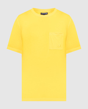 Vilebrequin Жовта футболка Mineral Dye з вишивкою логотипа TUSU0P00