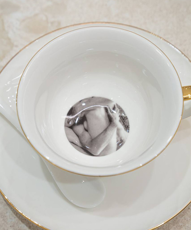 SELETTI Белый набор Tarin - Bona Dea с чашкой, блюдцем и ложкой 09968 изображение 4