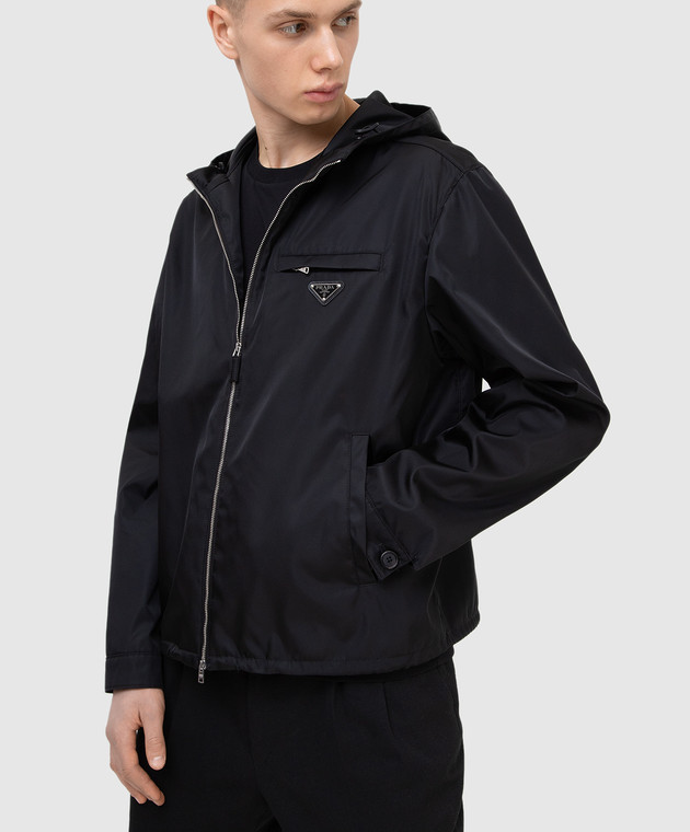 Prada Чорна куртка з логотипом SGB6851WQ8 зображення 5
