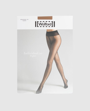 Wolford Темно-бежеві колготи Individual 20 den 18267
