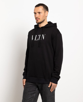 Valentino Черное худи с принтом логотипа VLTN VV3MF14F3TV