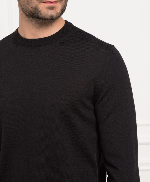 Canali - Black wool jumper MK00077C0012 - buy with European delivery at ...