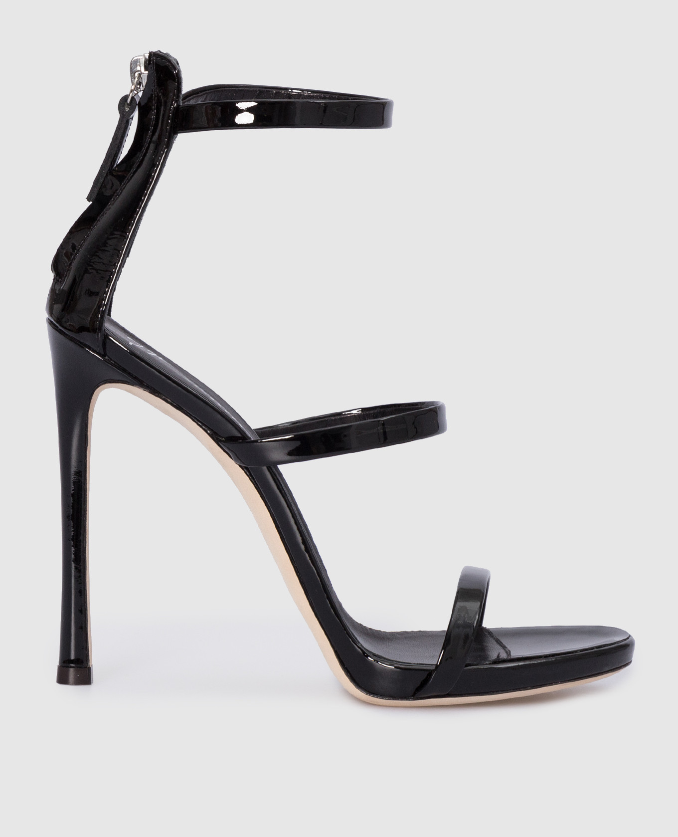 Giuseppe Zanotti - Vernice black leather sandals I000001001 buy at Symbol