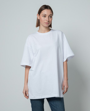 Max Mara Sportmax Белая футболка BLOCCO с кристаллом BLOCCO