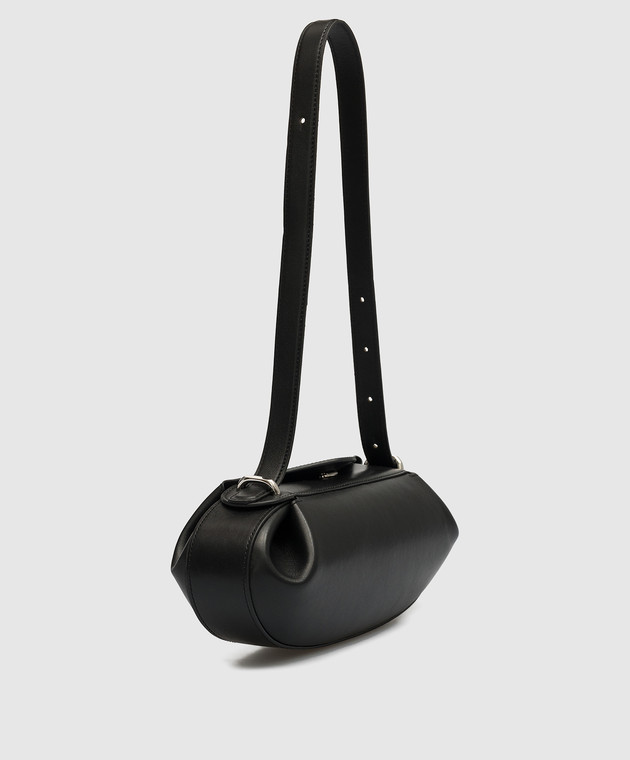 YUZEFI Черная кожаная сумка-багет Baton BATON изображение 3